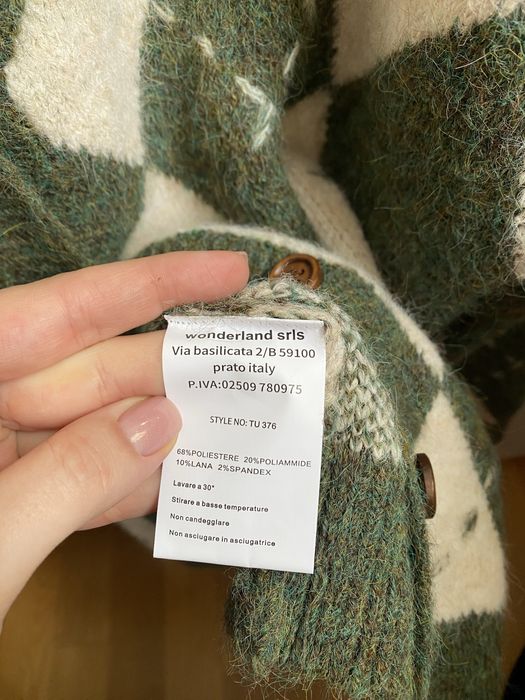 Kardigan/sweter w romby khaki / skandynawski styl Lavysh