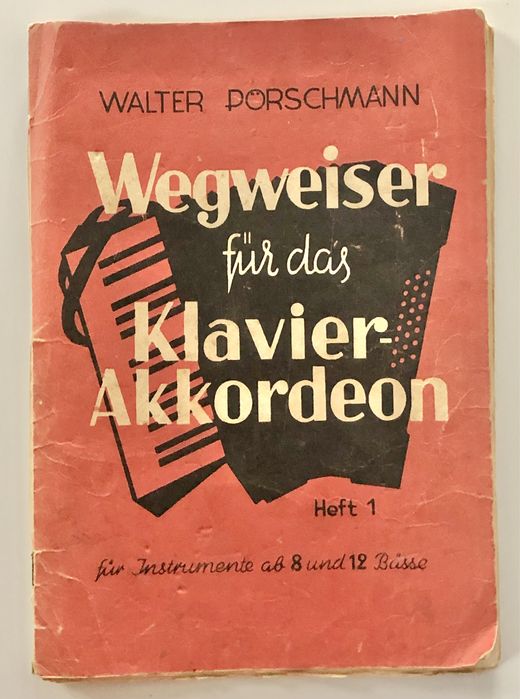 Wegweiser für das Klavier-Akkordeon retro podręcznik akordeon harmonia
