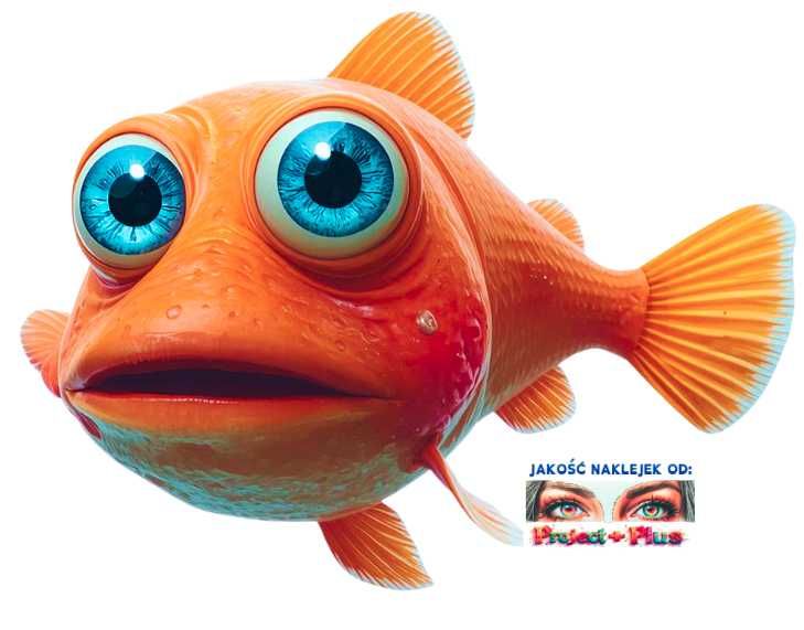 Naklejka na auto RYBA - kraw. zabezp. pędzelkiem-druk pigment 2 L.Gw.