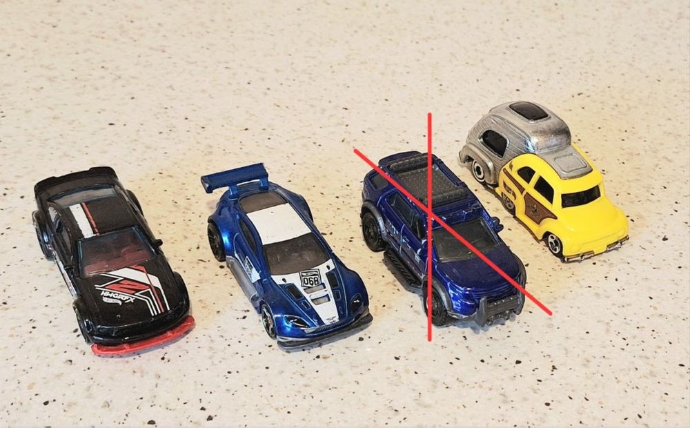 Машинки Mattel брендів Hot Wheels та Matchbox