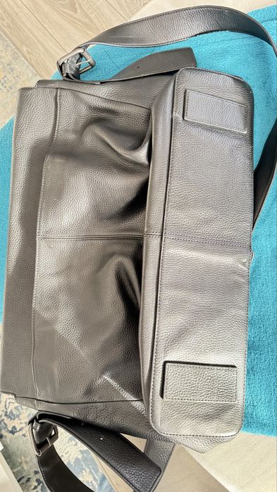 Torba skórzana Hugo Boss czarna duża