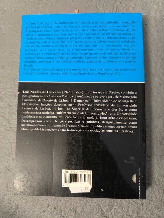 Direito ao Lobbying – Luís Nandin de Carvalho