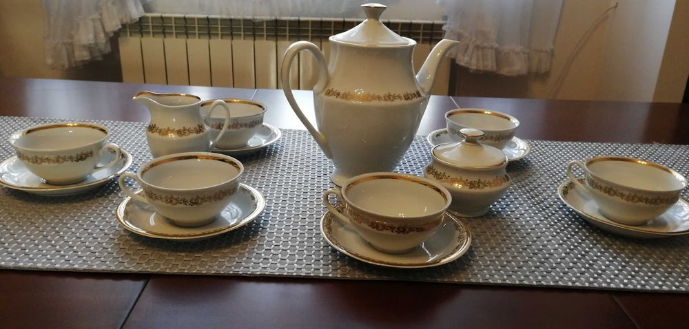 Serwis kawowy na 6 osób porcelana Wawel