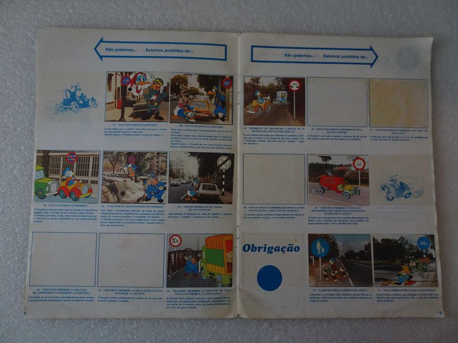 Caderneta de cromos As Regras de Trânsito - Disvenda -faltam 14 cromos