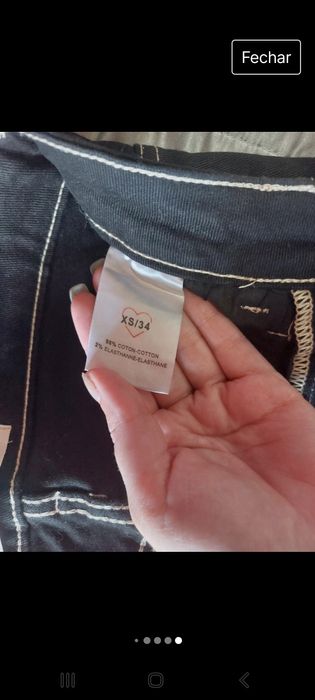 Calças pretas tamanho 34 XS. Everyday jeans. Novas!!