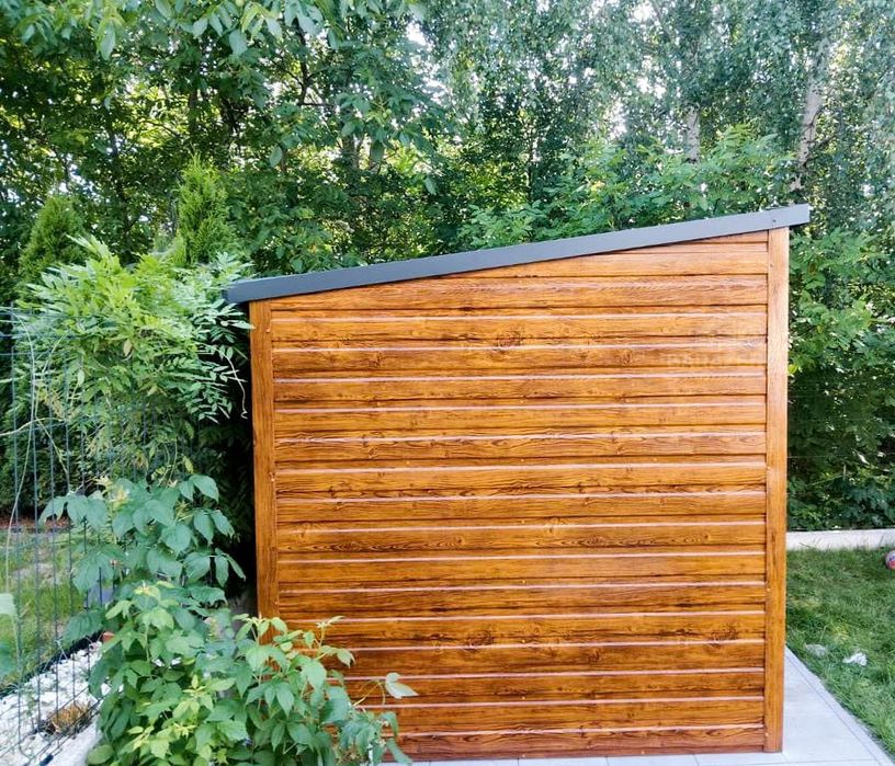 DOMEK OGRODOWY GARAŻ SCHOWEK 2M X 1,5M Drzwi Drewnopodobny 2X1,5 GB305