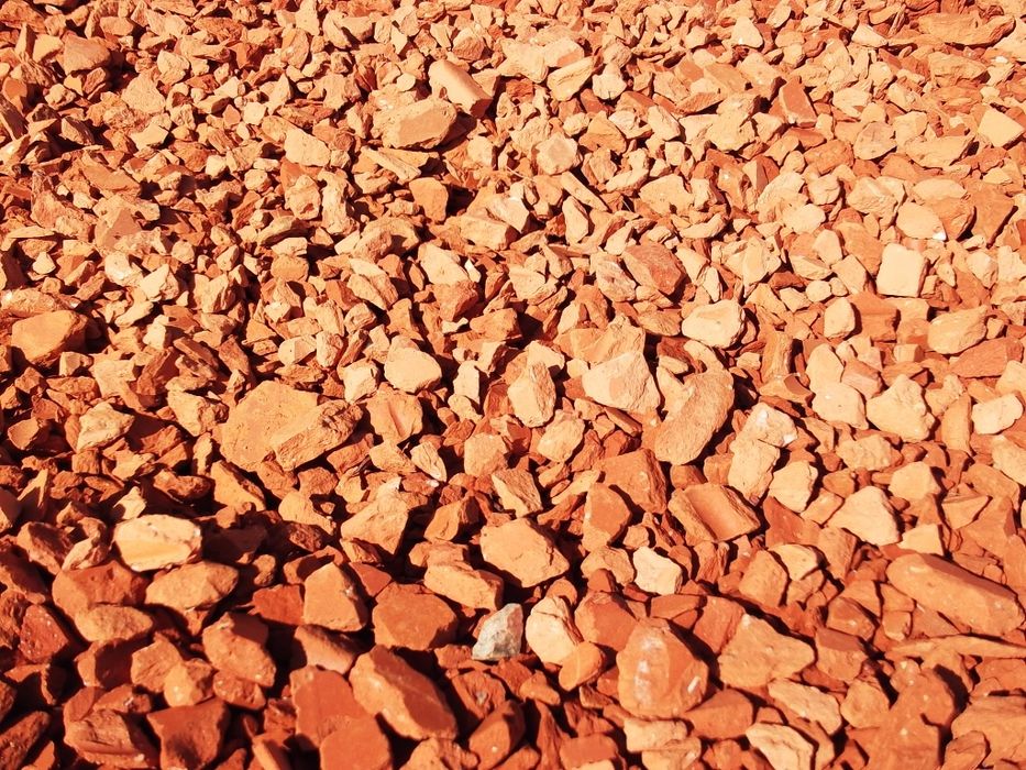 Brita cascalho de telha tijolo para decoração de jardim