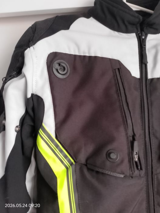 Kurtka tekstylna REBELHORN BORG BLACK/GREY/FLO YELLOW czarny szary żółty fluo