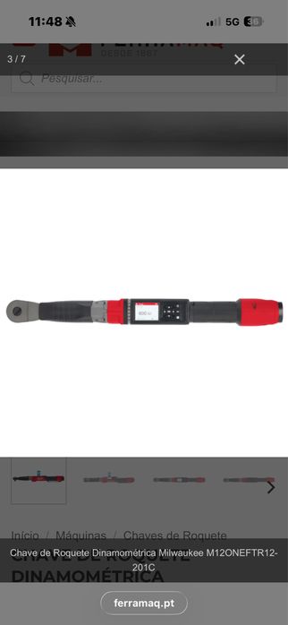 Chave de roquete dinanometrica MILWAUKEE M12ONEFTR12-201C
