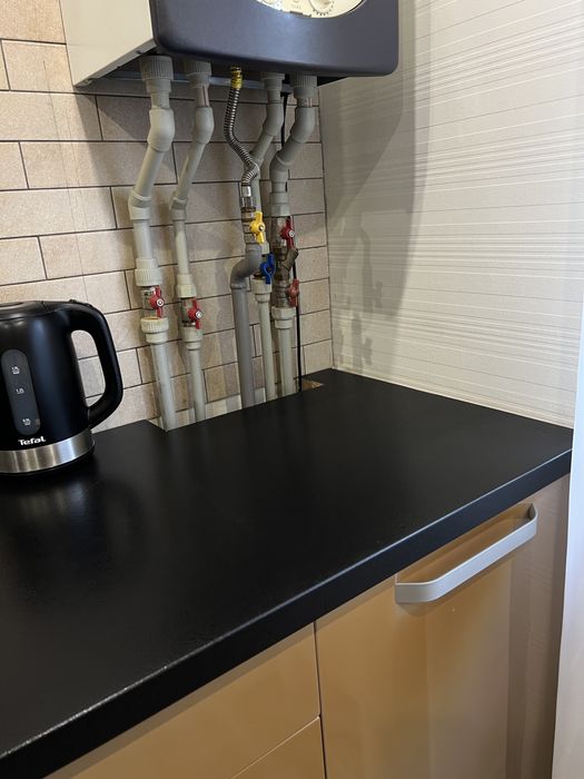 Фасады беж лак кухня