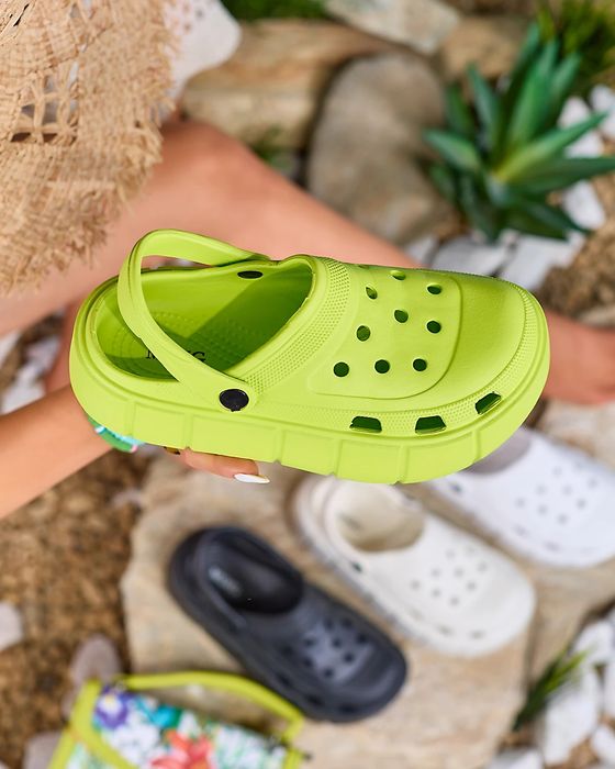 4 KOLORY 36 37 38 klapki 39 40 crocsy ażurowe na grubej podeszwie guma