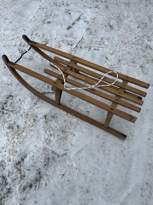 Sanki drewniane 98 cm.długości Davos