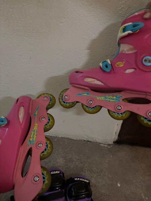 Patins em linha+capacete+proteções