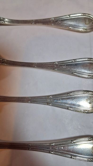 4 colheres antigas banhadas a prata
