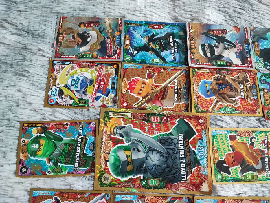 Karty limitowane ninjago i karta XXL