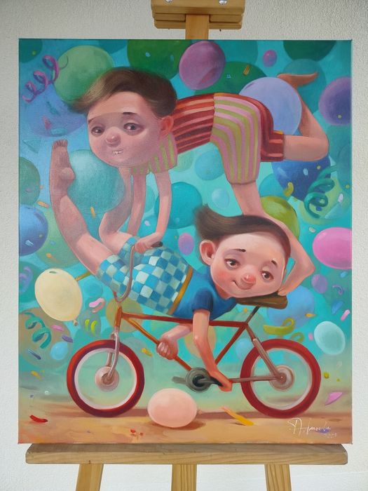 Bracia Confetti duży piękny barwny Adamska