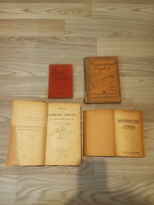 Livros antigos de ortografia gramática e fonética 1900