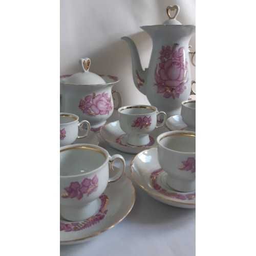 Сервиз фарфор кофейный десертный 20 предметов Полонное