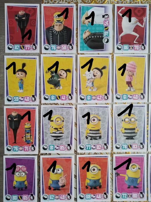 Karty kolekcjonerskie Minionki