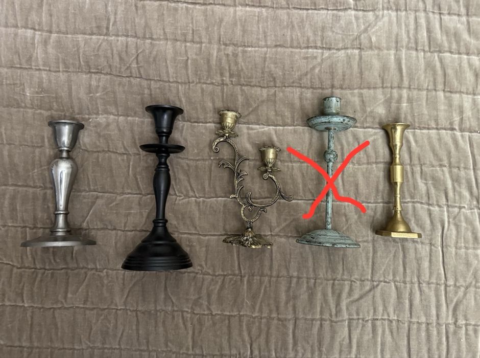 винтажные подсвечники латунь олово алюминий