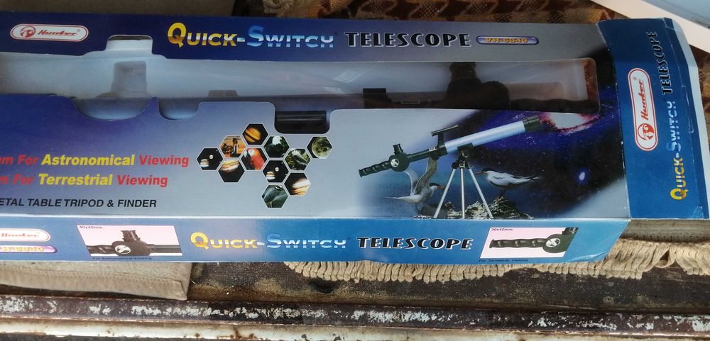 telescópio de criança