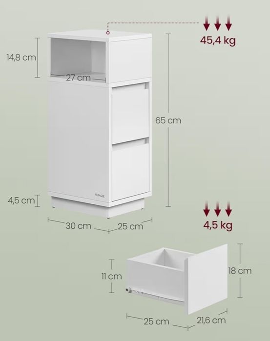 2 szafki z szufladami nowe
