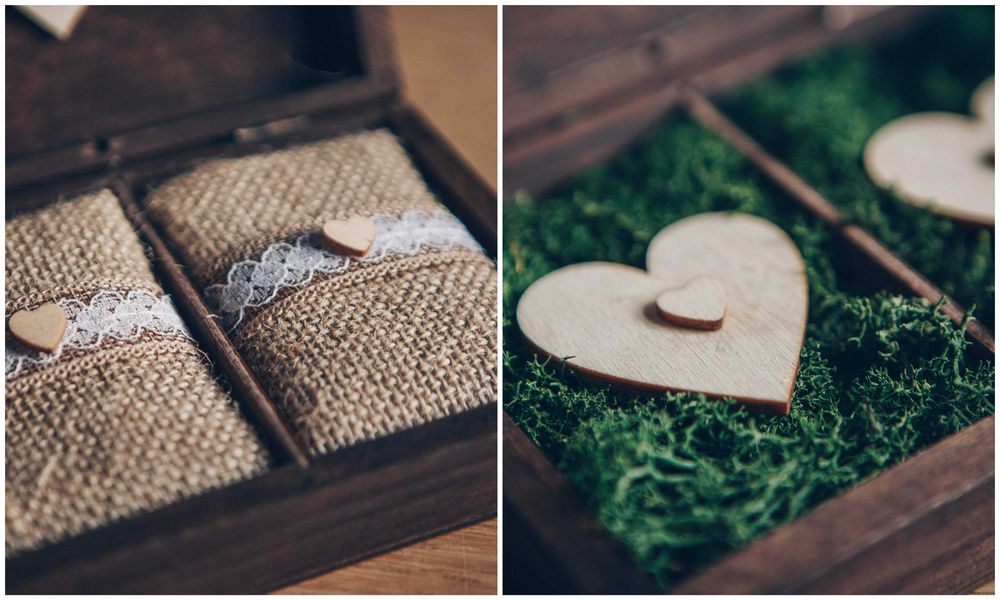 Pudełko na obrączki z przegródkami seria 2024 - Ślub/Wesele