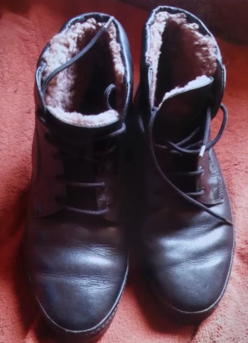 Ботинки кожаные на цигейке Salamander Marathon