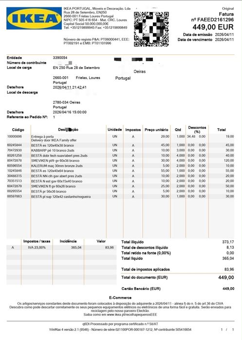 Móvel de arrumação planejado IKEA.