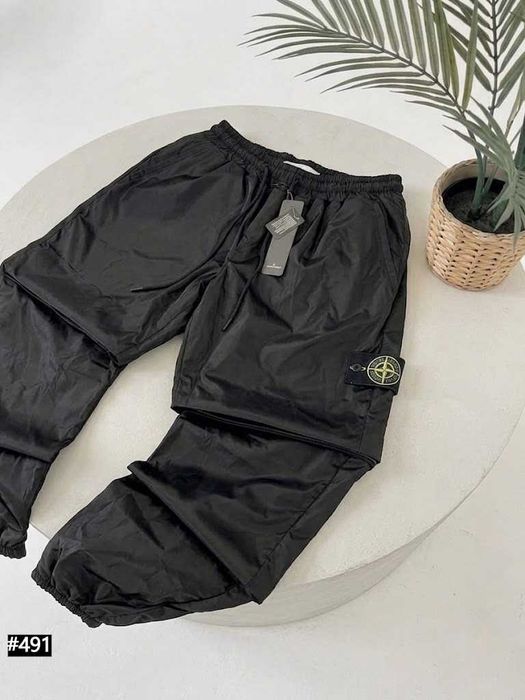 Черный Стоник Бомбер / Ветровка Stone Island / Куртка Стон Айленд
