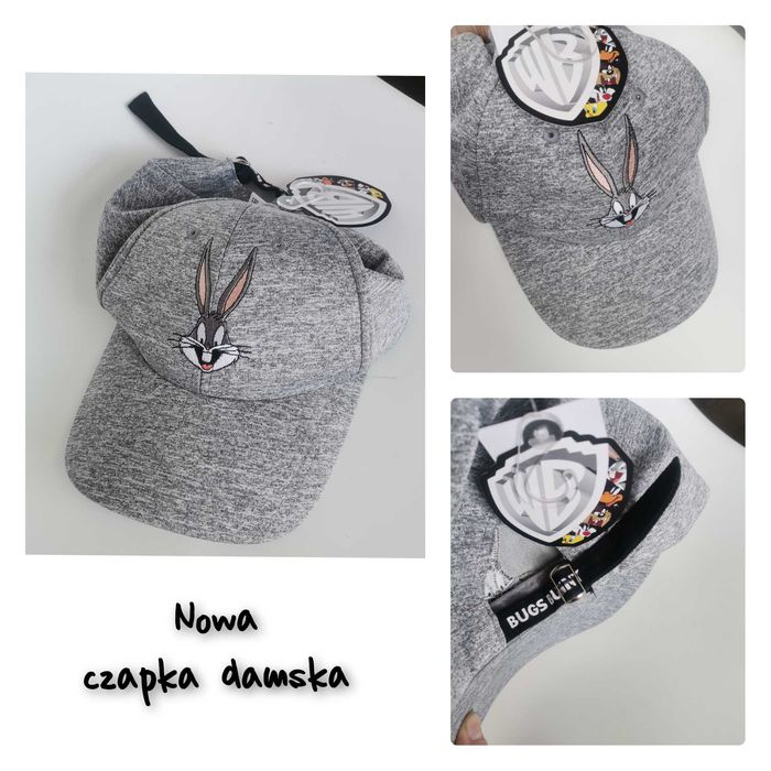 Nowa czapka z daszkiem damska królik Bugs Animki