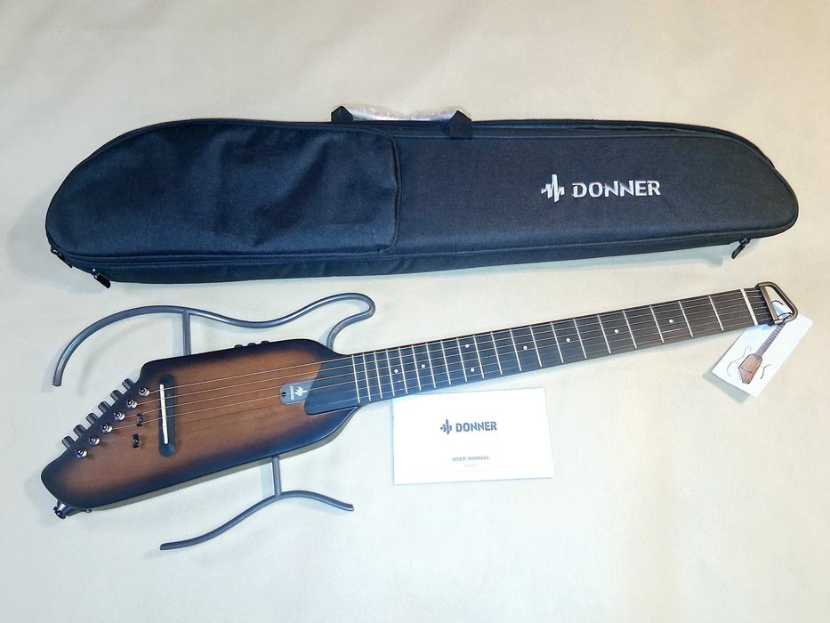 J261 Gitara Podróżna Donner HUSH-I Silent Guitar Headless Sunburst