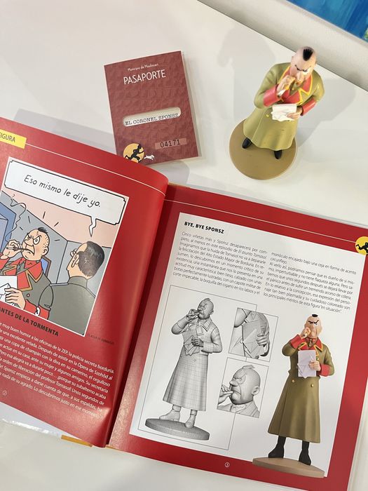 Figura Tintin Moulinsart – Coronel Sponsz – Coleção Oficial