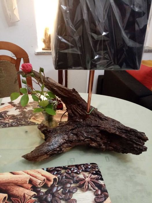 Ekstrawagancka lampa z korzenia