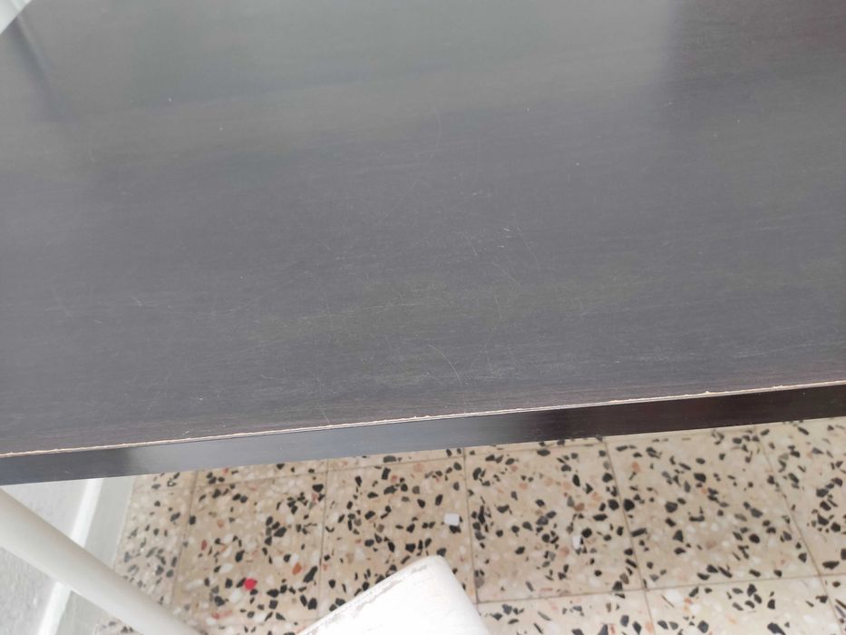 Secretária  grande IKEA castanho/preto