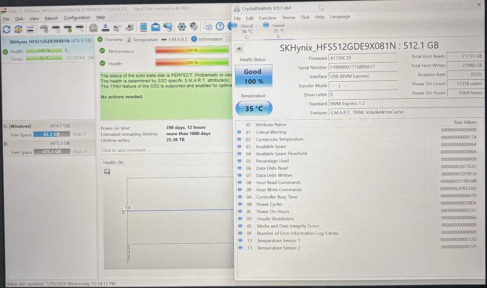 SSD диск, SK hynix, NVMe,512 Gb