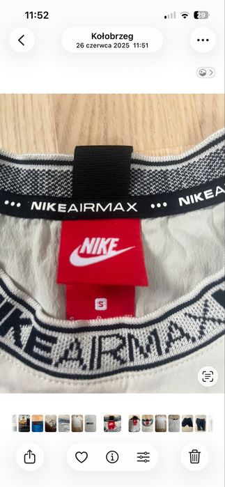 Beżowa koszulka Nike