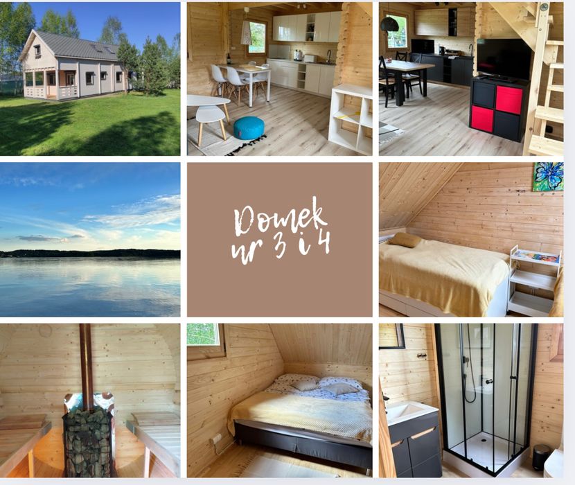 Mazury Warchały/Brajniki domki letniskowe nad jeziorem/sauna