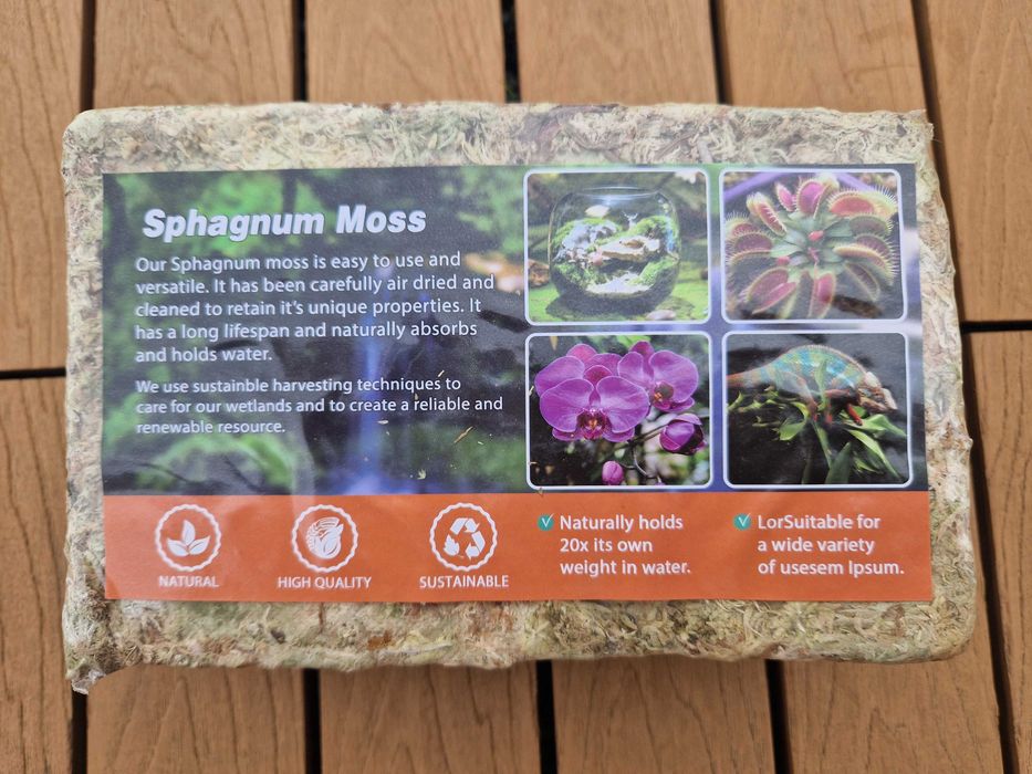 Mech torfowiec sphagnum 150 gram - 12litrów - storczyki terrarium etc