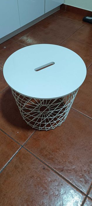 Mesa de Apoio / Cesto de Arrumação IKEA Kvistbro (Branca)