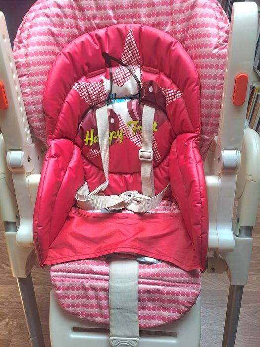 Cadeira de Refeição Chicco Polly Rosa – Dobrável e Regulável