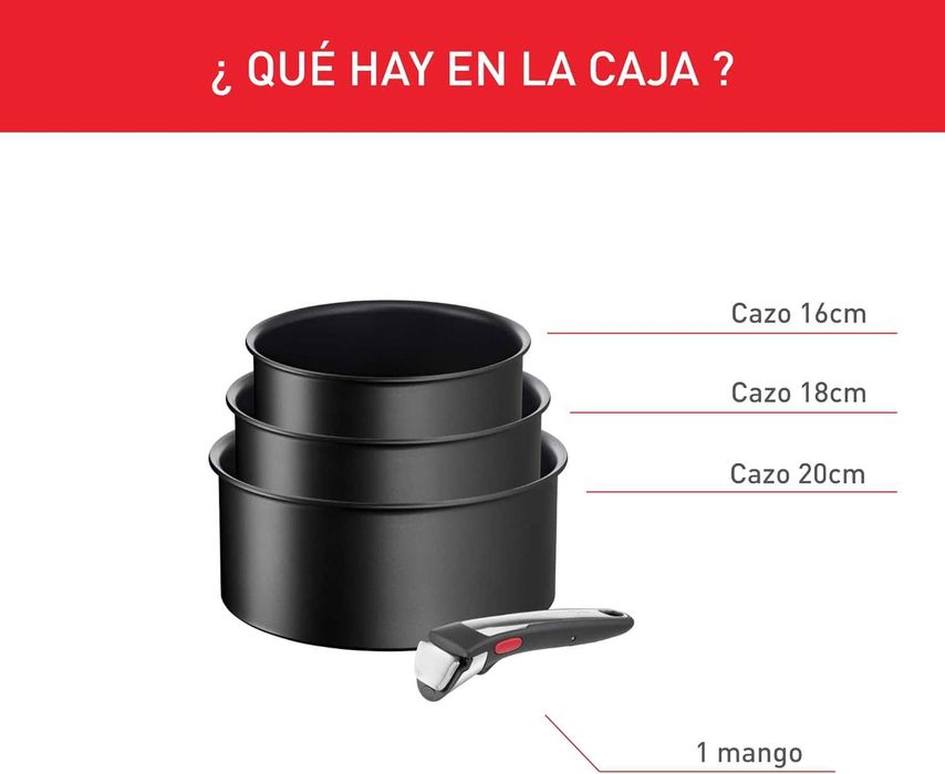 Trem de Cozinha Tefal Ingenio (Pack Panelas 7 peças)
