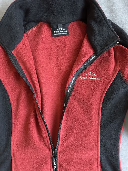 Куртка фліска fjord nansen micropile 150 червона / чорна розмір