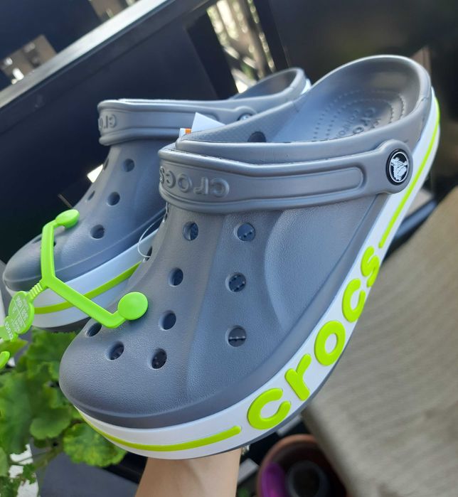 Unisex Сабо Crocs Bayaband Clog 38- 39 Slate Grey Lime Punch