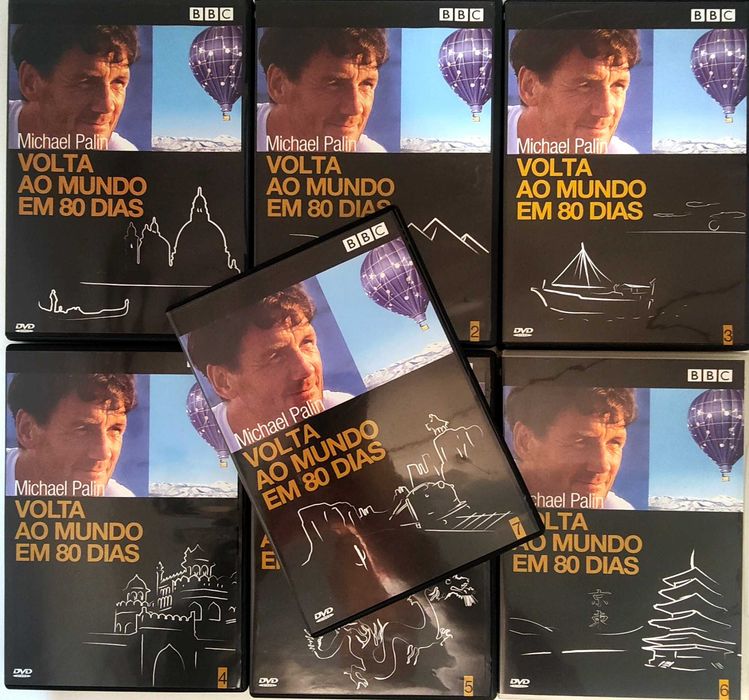 Loja 2- Lote de DVD 7 vol - Michael Palin- Volta ao Mundo em 80 dias