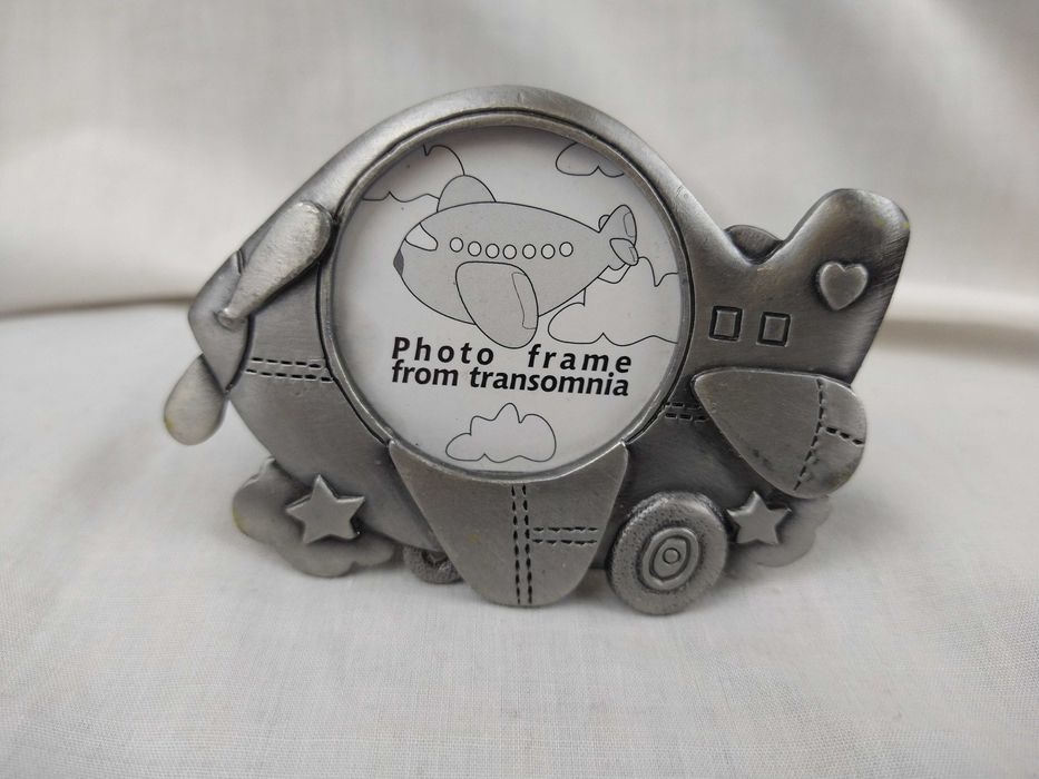 Фоторамка самолёт металл 8 см