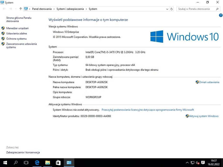 Komputer stacjonarny zestaw Sprawny