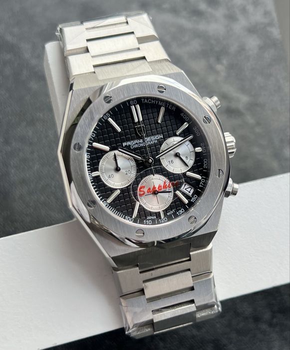 Хронограф 200м Pagani PD-1707 сапфір Seiko VK63 Часы мужские