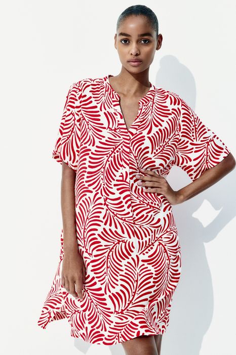 Sukienka tunika wiskozowa H&M 38 oversize