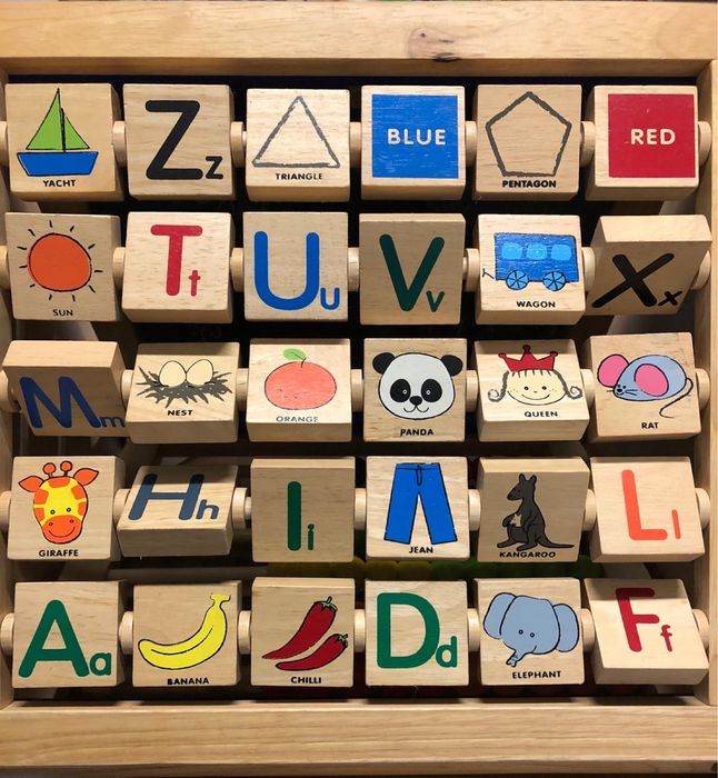 Brinquedo pedagógico de madeira 6-em1